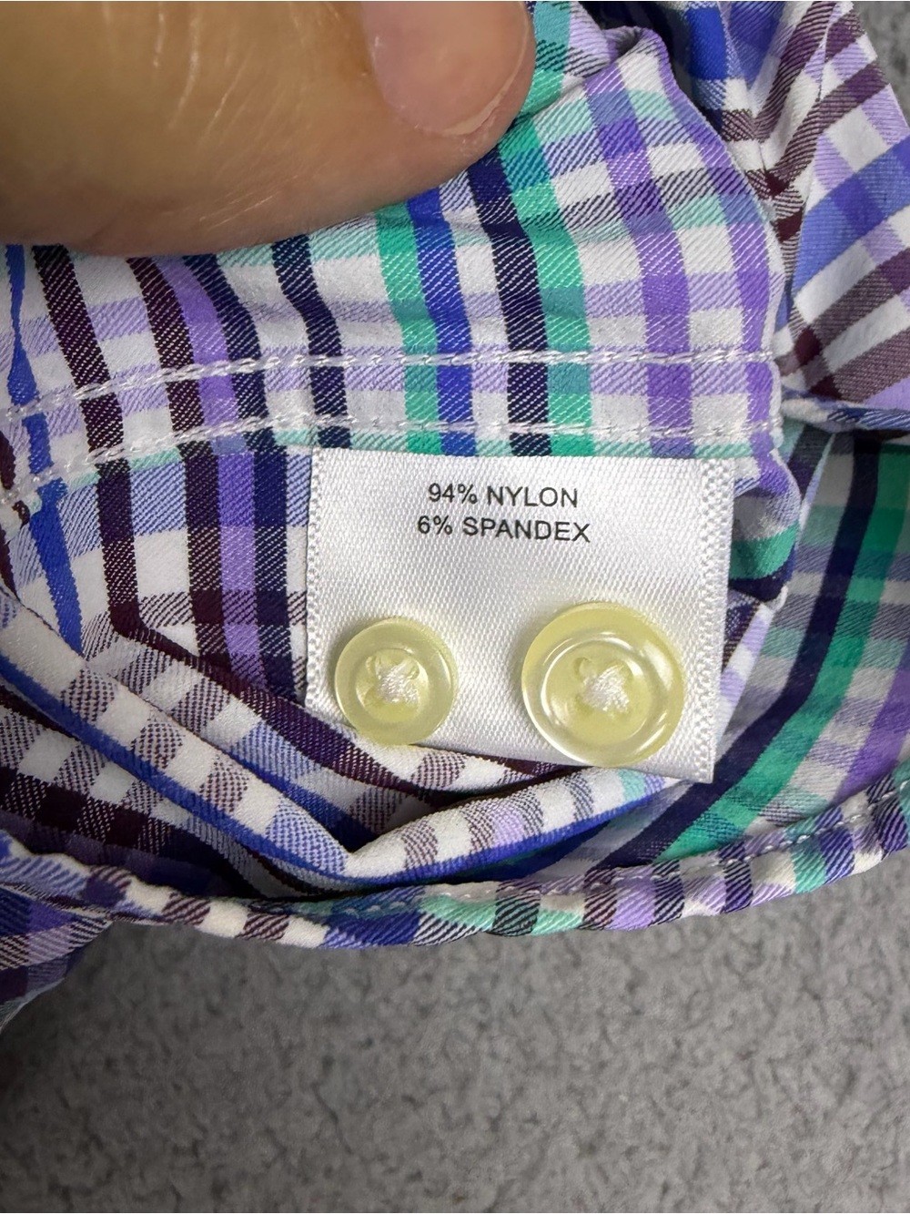 Peter Millar Summer Comfort Shirt XXL Multicolor Plaid Button-Up Nylon Stretch - Picture 7 of 11